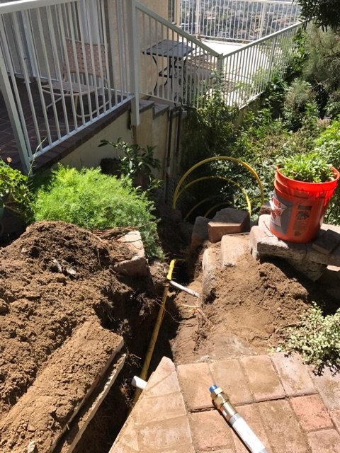 Poly gas line replacement